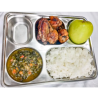 Chicken wings - rice - spinach
